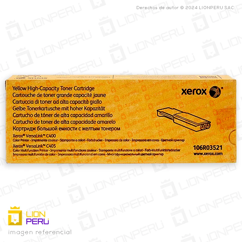 Toner Xerox 106R03521 Cartucho Alta Capacidad Yellow