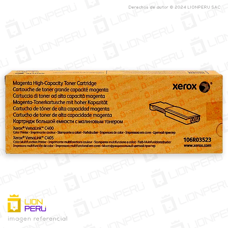 Toner Xerox 106R03523 Cartucho Alta Capacidad Magenta