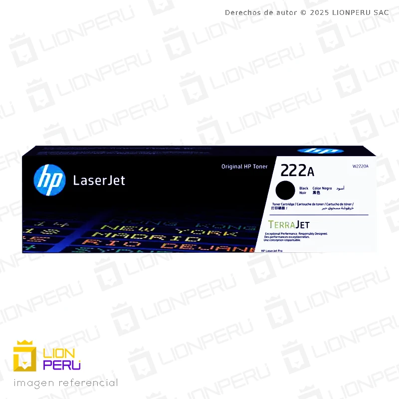Toner HP 222A, W2220A Cartucho Original Black