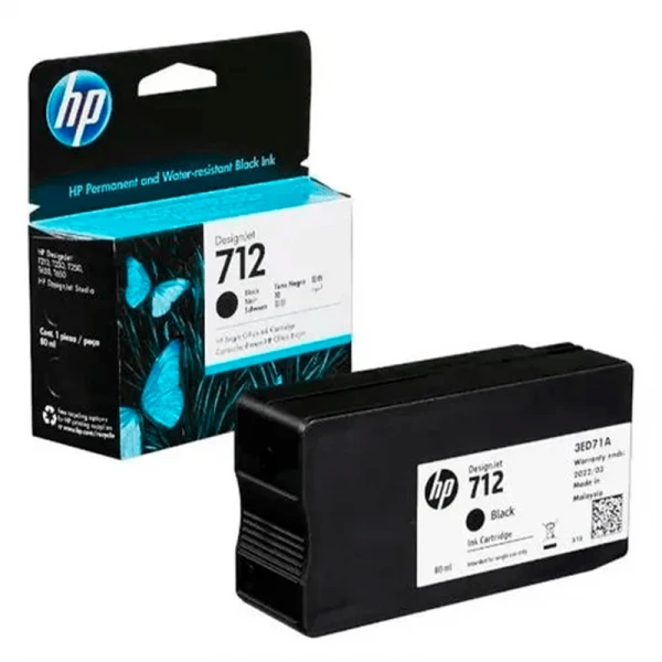 Tinta HP 712, 3ED71A Cartucho Original Black