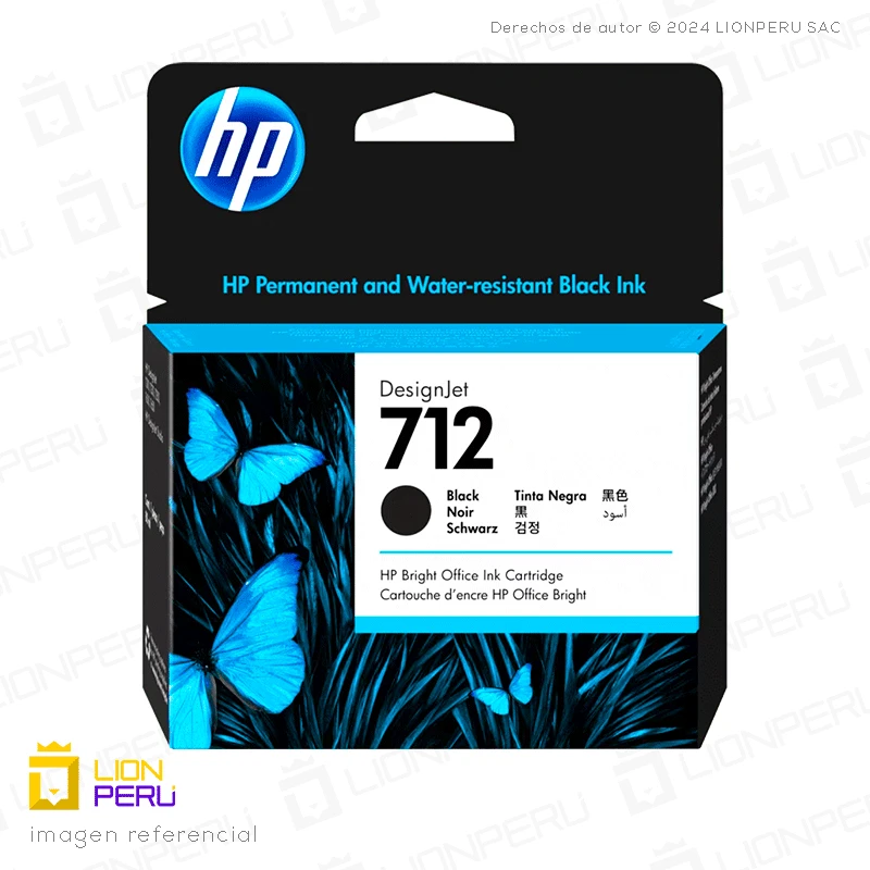 Tinta HP 712, 3ED71A Cartucho Original Black