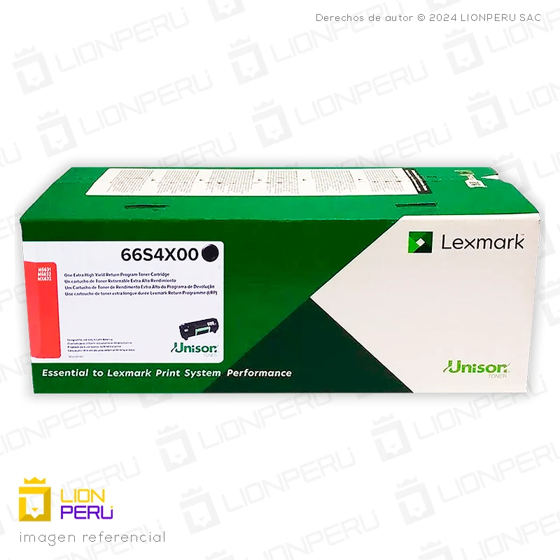 Toner Lexmark 66S4X00, 664X Cartucho Original Black