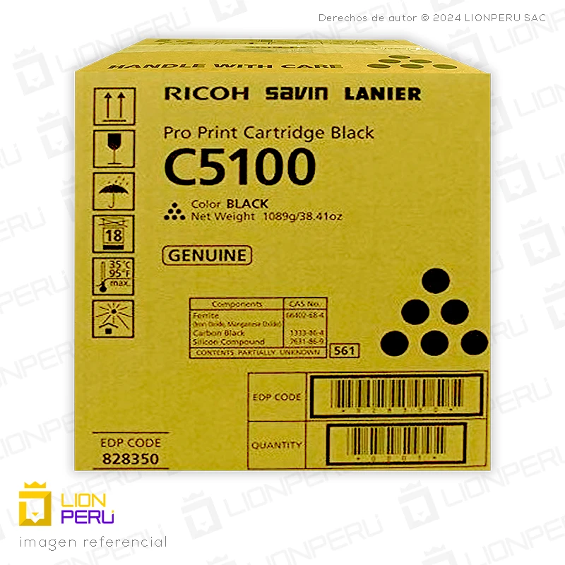 Toner Ricoh C5100, 828350 Original Cartucho Black