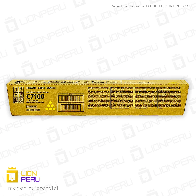 Toner Ricoh C7100, 828385 Original Cartucho Yellow