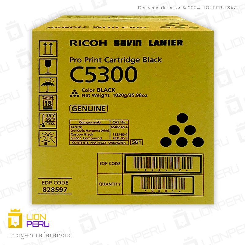 Toner Ricoh C5300, 828597 Original Cartucho Black