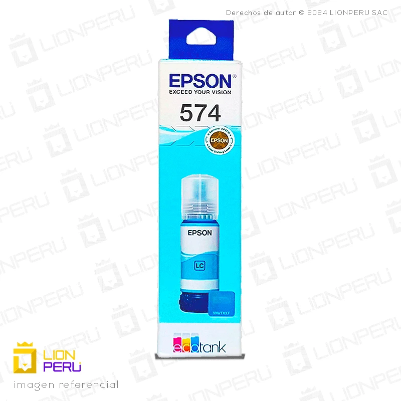 Tinta Epson T574520, T5745 Botella Original Cyan Claro