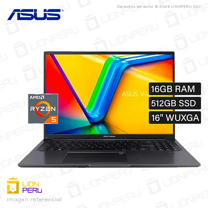 ASUS Vivobook 16 M1605YA-MB582, Ryzen 5 7430U, 16GB, 512GB SSD, 16