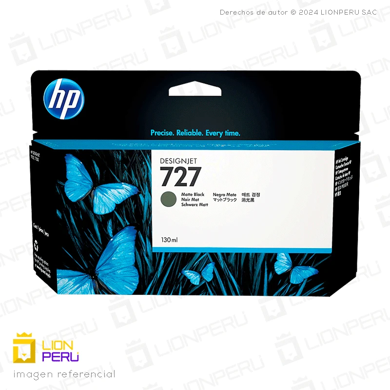 Tinta HP 727, B3P22A Cartucho Original Matte