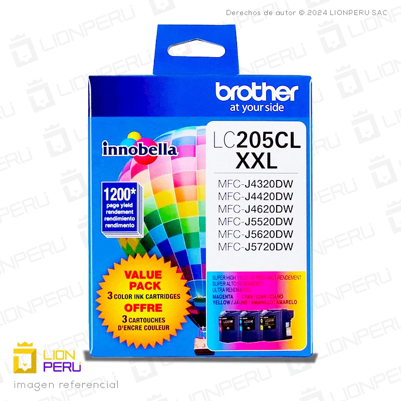 Tinta Brother LC205C Botella Original Cyan