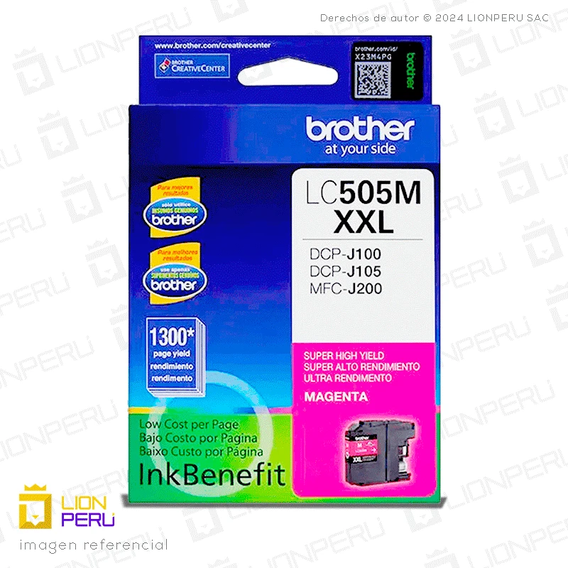 Tinta Brother LC505M Cartucho Original Magenta