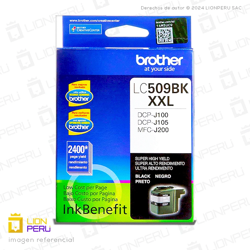 Tinta Brother LC509BK Cartucho Original Negro