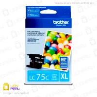 Tinta Brother LC75C Botella Original Cyan