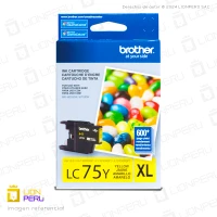 Tinta Brother LC75Y Botella Original Amarillo