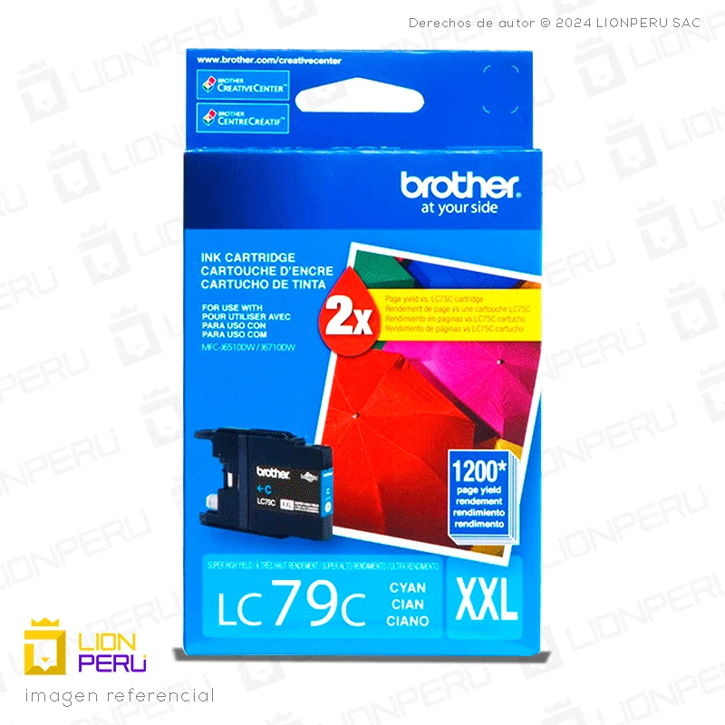 Tinta Brother LC79C Cartucho Original Cyan