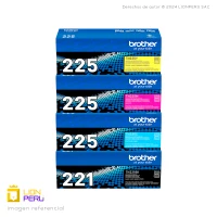 Toner Brother TN225 Cartucho TN-225 Pack Kit Completo
