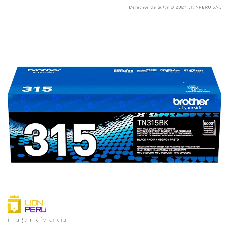 Toner Brother TN315BK Cartucho TN-315BK Black