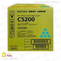 Toner Ricoh C5200, 828425 Original Cartucho Cyan