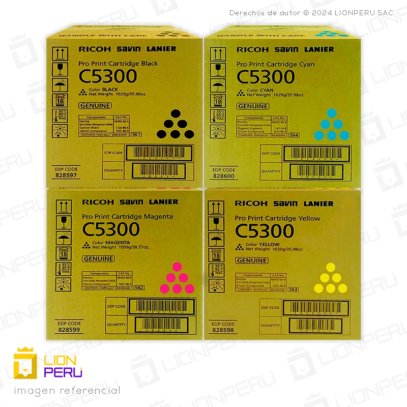 Toner Ricoh C5300, Cartucho Original Pack Completo