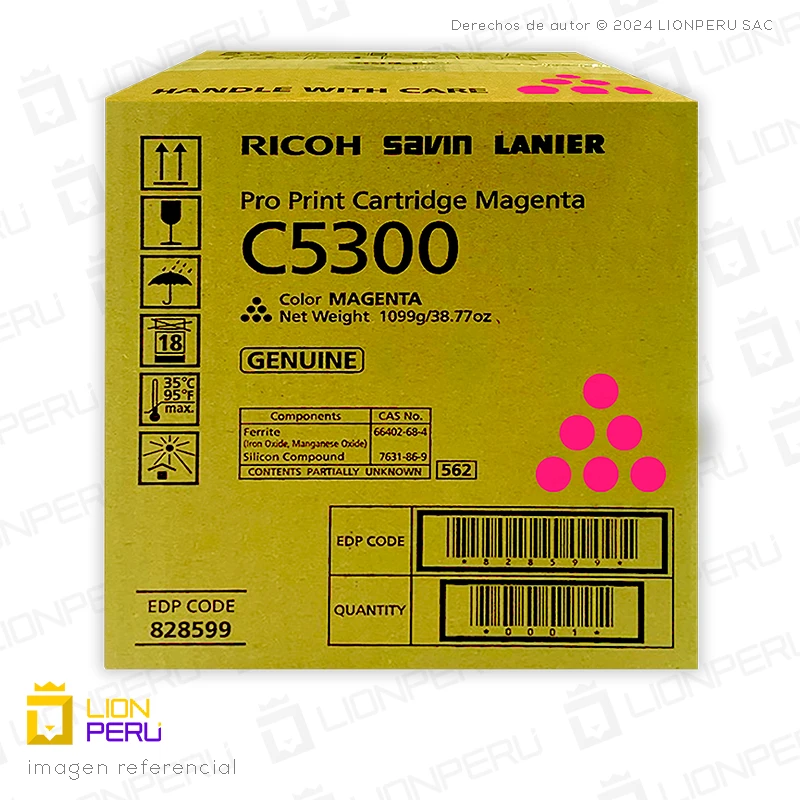 Toner Ricoh C5300, 828599 Original Cartucho Magenta