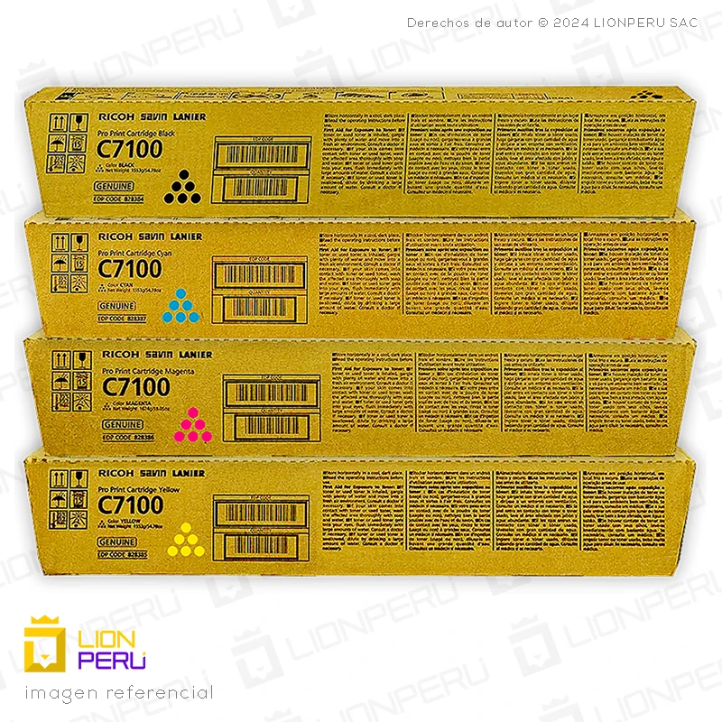 Toner Ricoh C7100, Cartucho Original Pack Completo