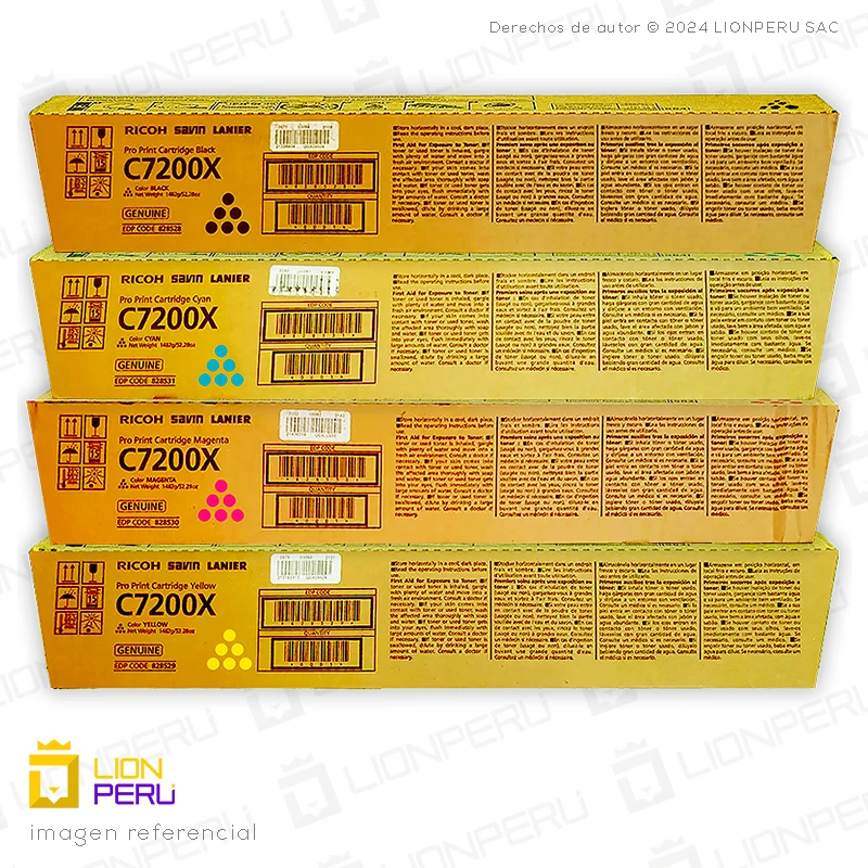 Toner Ricoh C7200X, Cartucho Original Pack Completo