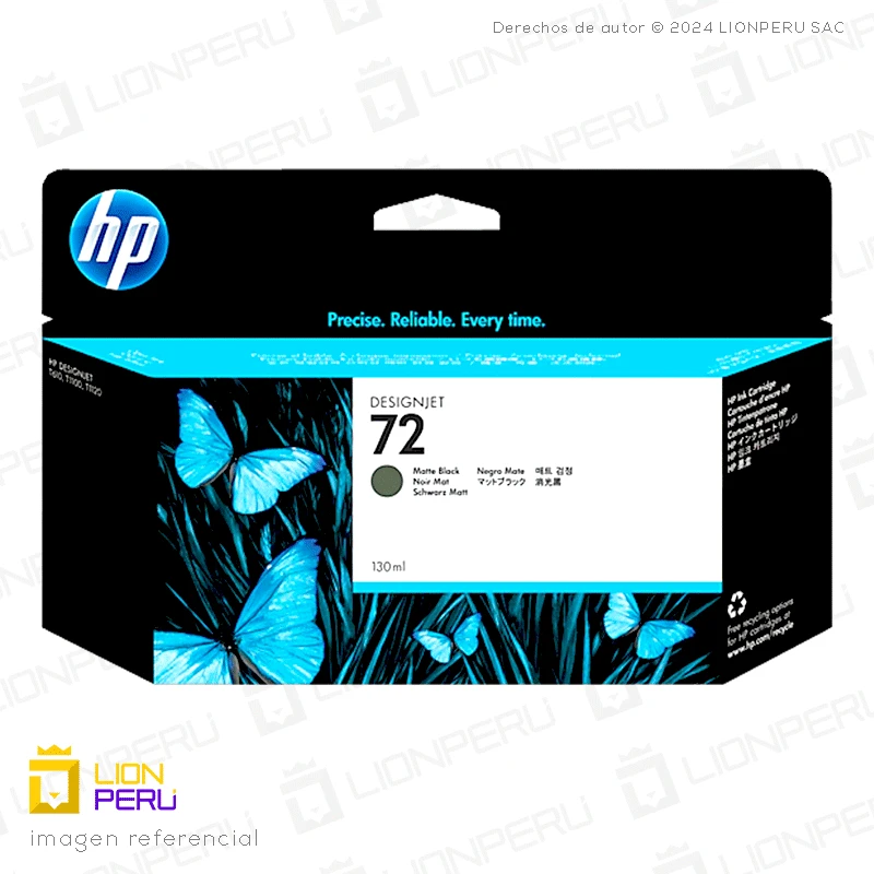 Tinta HP 72 Negro Mate C9403A DesignJet Cartucho Original