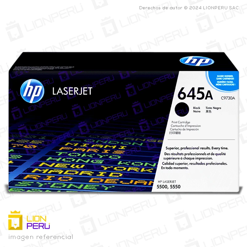 Toner HP C9730A, 645A Cartucho Original Negro