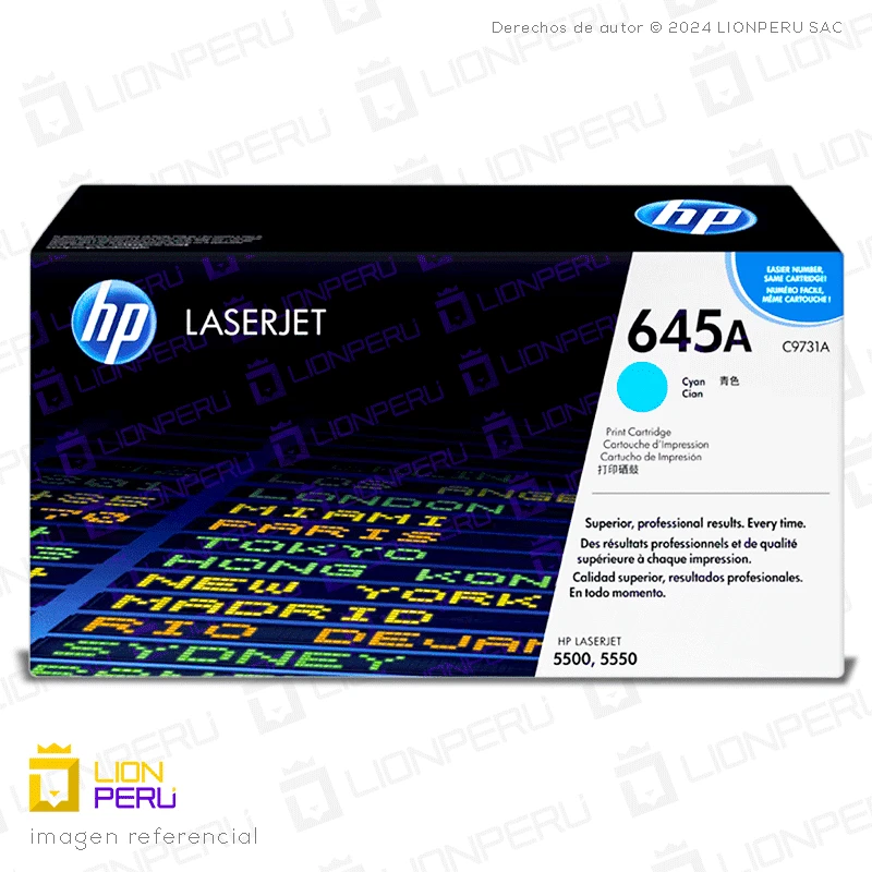 Toner HP C9731A, 645A Cartucho Original Cyan