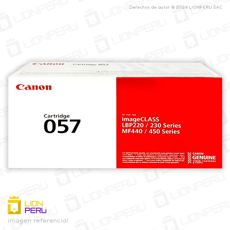 Toner Canon 057, 057 Cartucho Original Cartucho Black