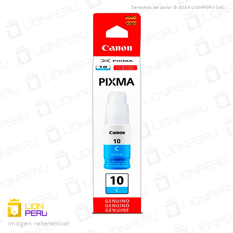 Tinta Canon GI-10C Botella Original Cyan