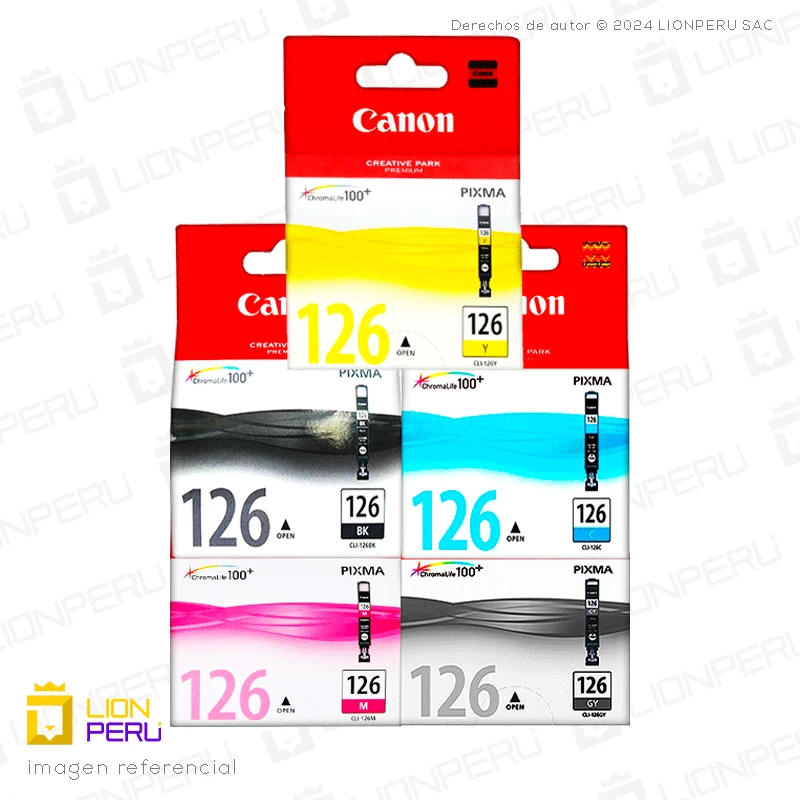 Tinta Canon 126 Cartucho Original Pack Completo