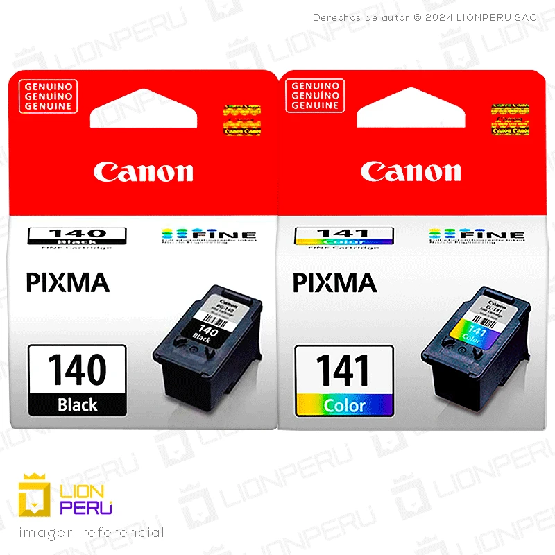 Tinta Canon 140, 141 Cartucho Original Pack Completo