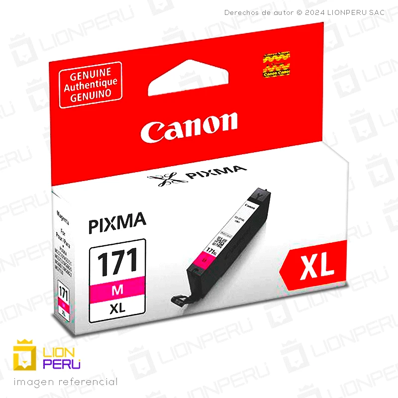 Tinta Canon CLI-171XL Cartucho Original Magenta