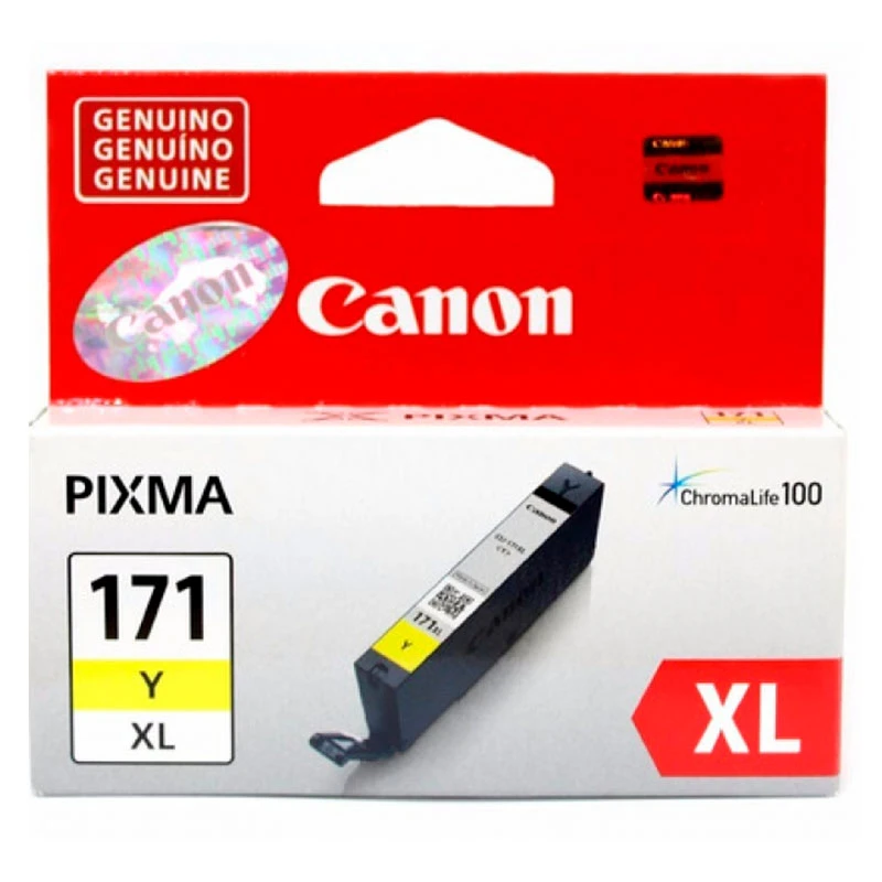 Tinta Canon CLI-171XL Cartucho Original Amarillo
