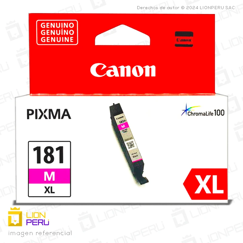 Tinta Canon CLI-181XL Cartucho Original Magenta