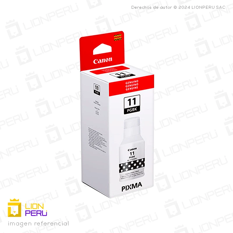 Tinta Canon GI-11PGBK, Negro Pigmentado Botella Original