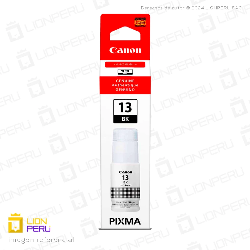 Tinta Canon GI-13 Botella Original Negro