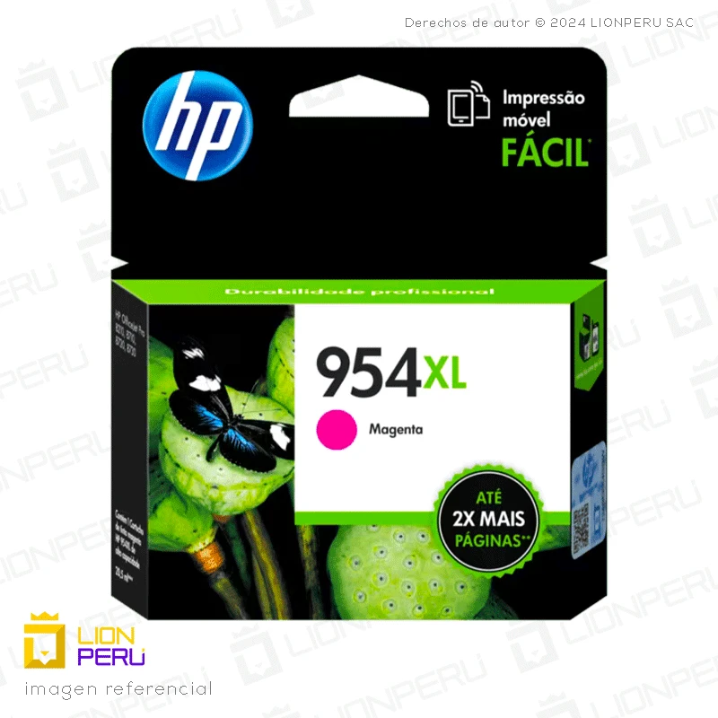 Tinta HP 954XL, L0S65AL Cartucho Original Magenta