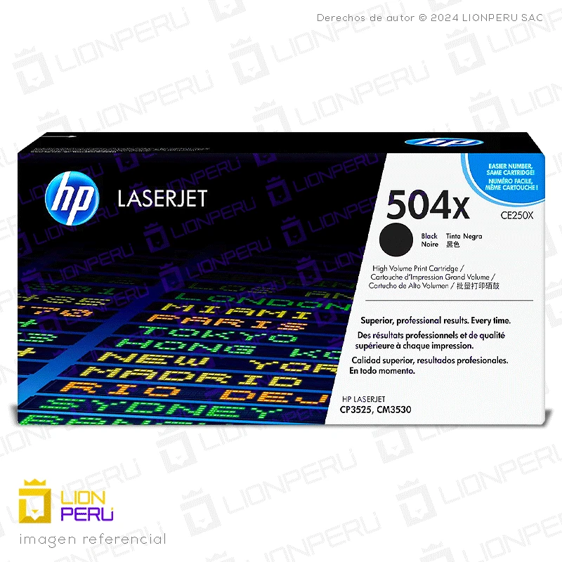 Toner HP CE250X, 504X Cartucho Original Negro