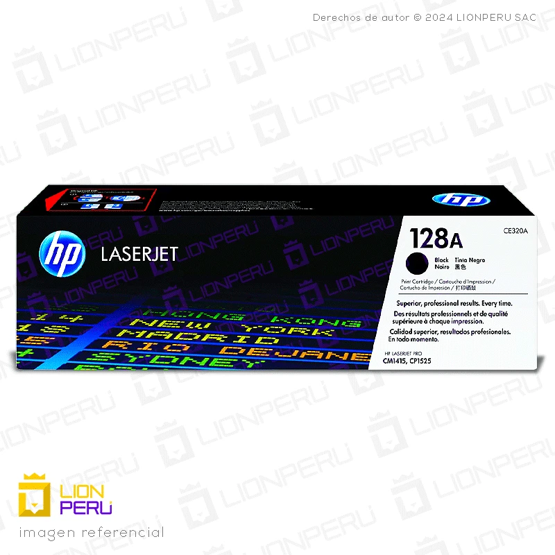 Toner HP 128A, CE320A Cartucho Original Negro