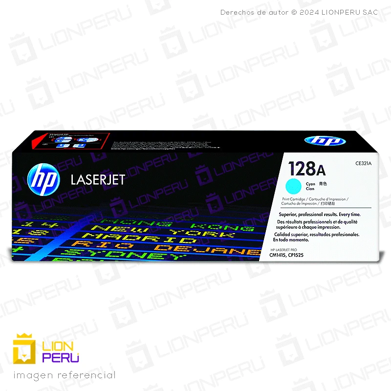 Toner HP 128A, CE321A Cartucho Original Cyan