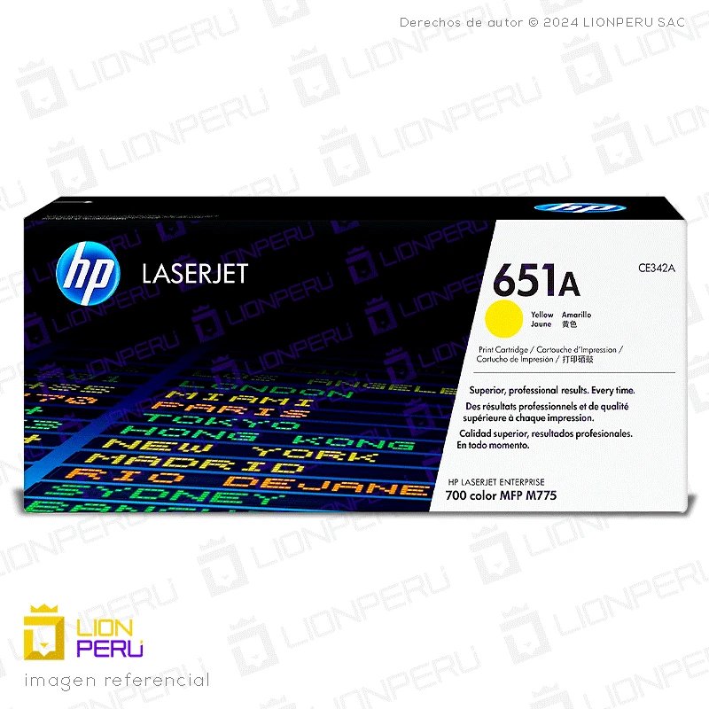 Toner HP 651A, CE342A Cartucho Original Yellow