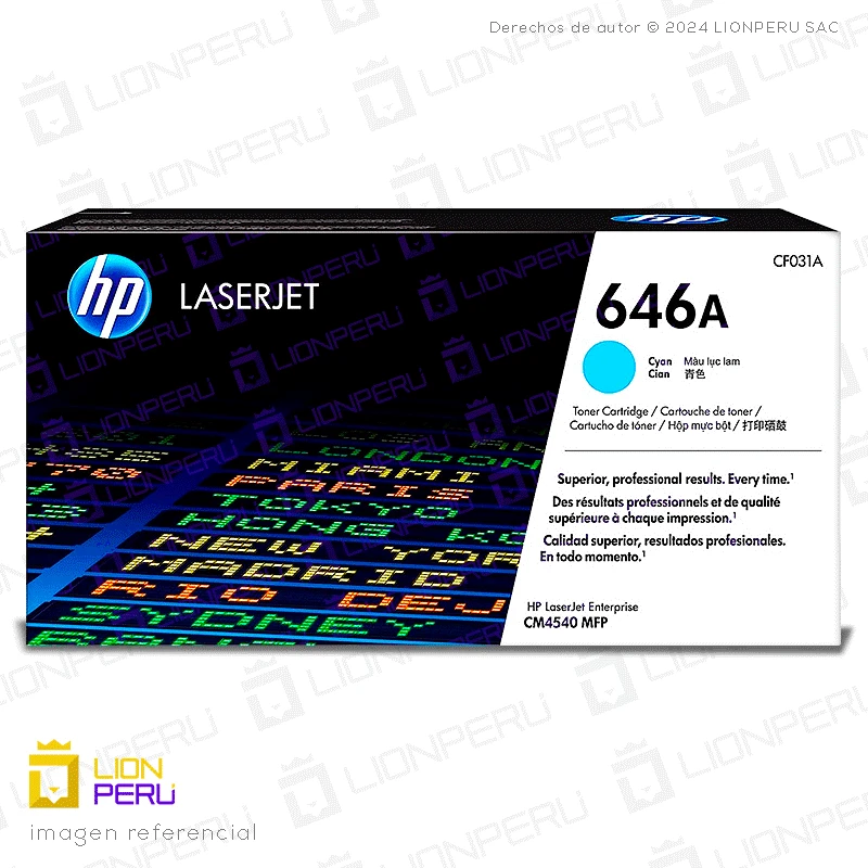 Toner HP CF031A, 646A Cartucho Original Cyan