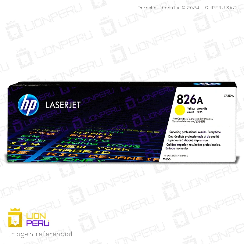 Toner HP CF312A, 826A Cartucho Original Yellow