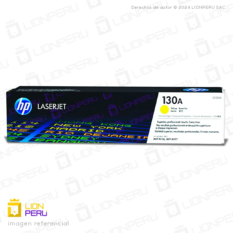 Toner HP 130A, CF352A Cartucho Original Yellow