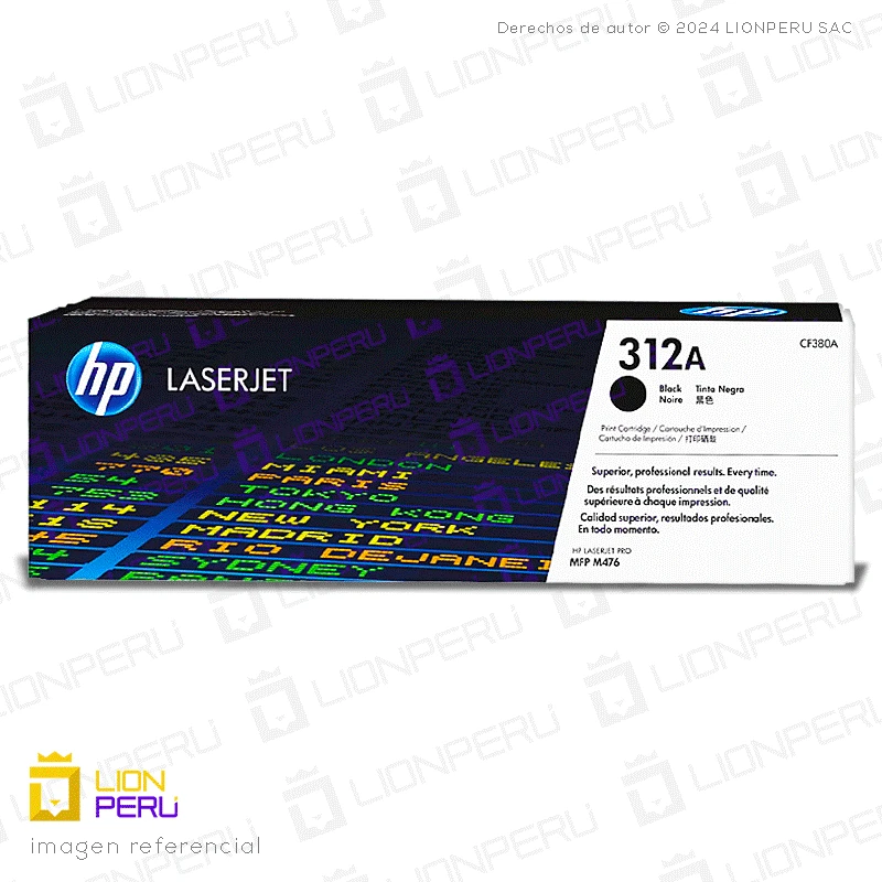 Toner HP 312A, CF380A Cartucho Original Negro