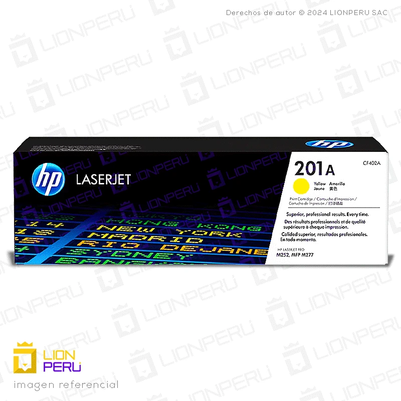 Toner HP 201A, CF402A Cartucho Original Yellow