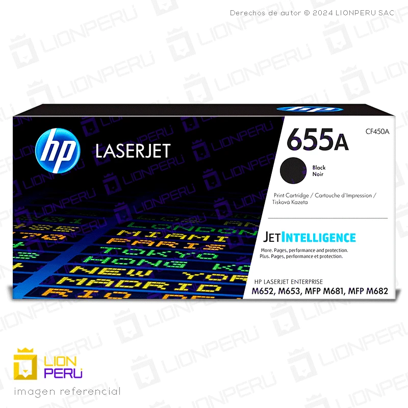 Toner HP CF450A, 655A Cartucho Original Negro