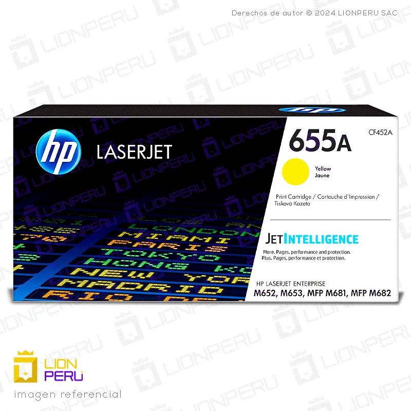 Toner HP CF452A, 655A Cartucho Original Yellow