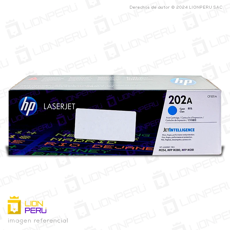 Toner HP 202A, CF501A Cartucho Original Cyan